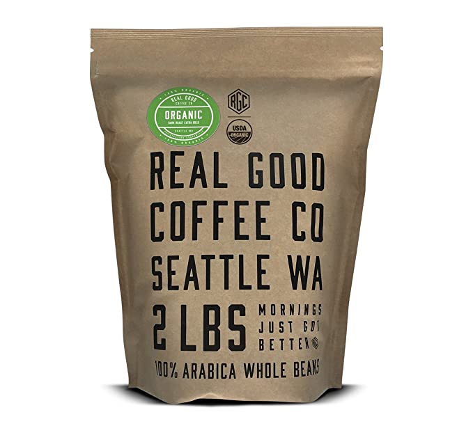 Whole Bean Organic Dark Roast Coffee - Real Good Coffee Company