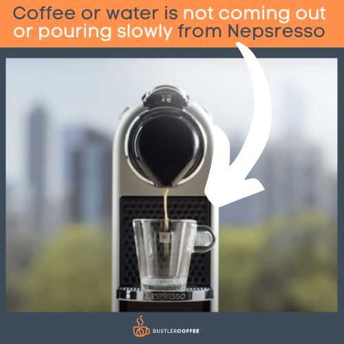 Coffee or water is not coming out or pours slowly from Nespresso