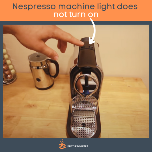 Nespresso machine light does not turn on