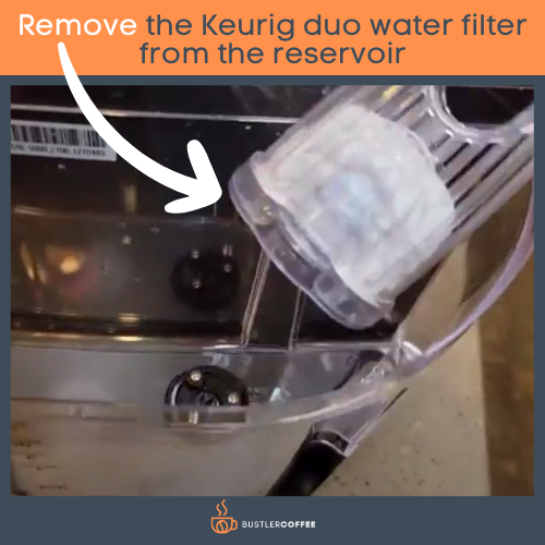  Remove the Keurig Duo water filter 