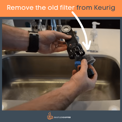 Remove the old filter from Keurig
